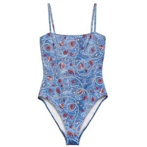 New with tags! Doen Marbella maillot one piece swimsuit. size L